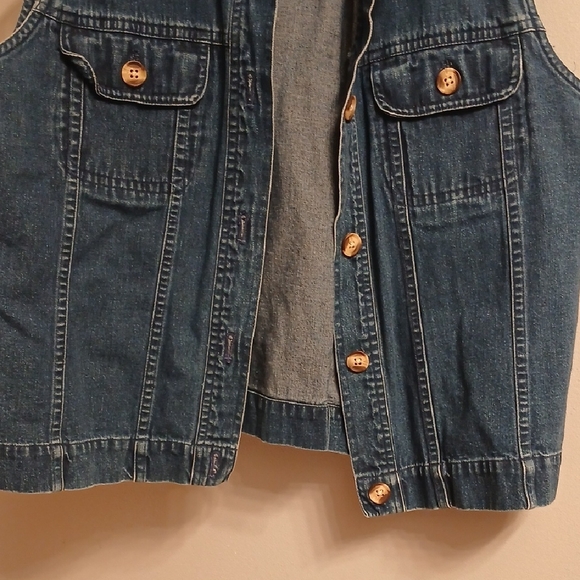 Talbots Blue Denim Vest - Picture 2 of 7